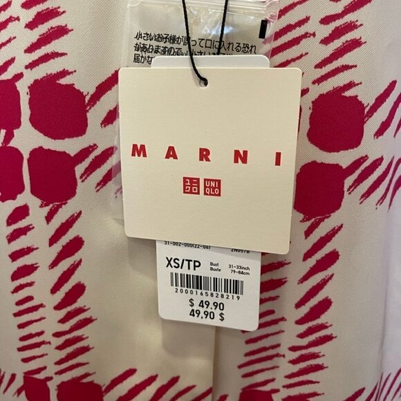 Marni x Uniqlo Oversized Open Collar Shirt Sz XS - Picture 6 of 6